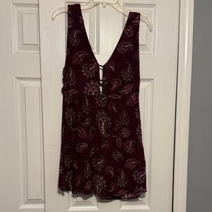 Forever 21 Paisley Cut-out Mini Dress